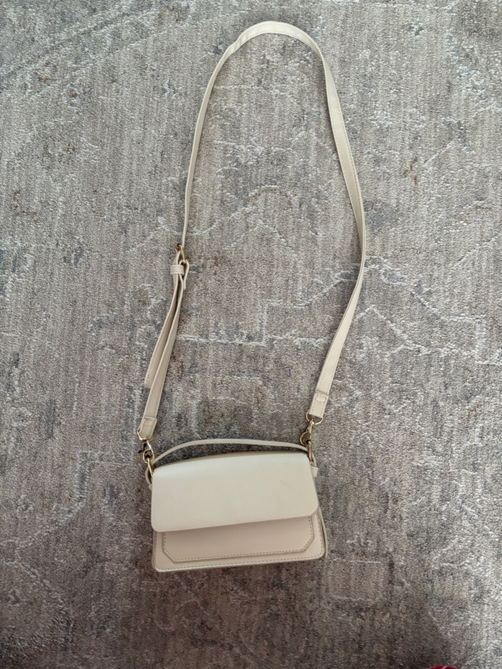 Primark Cream Mini Crossbody Bag with Gold Hardware